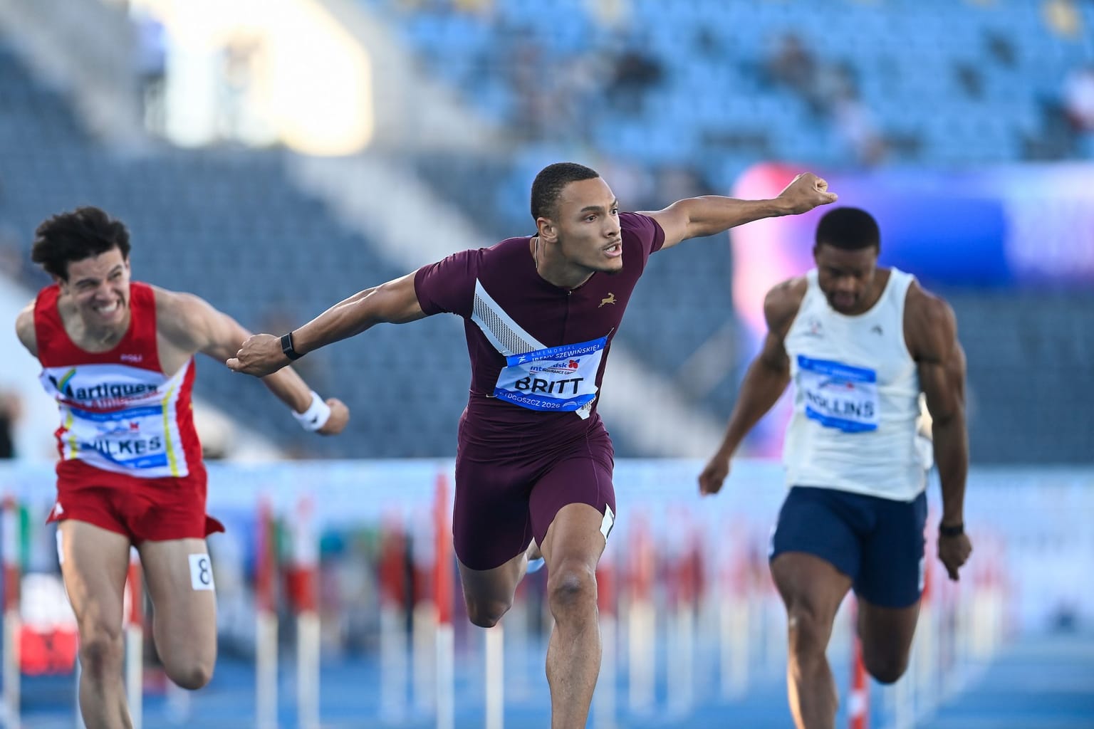 Britt and Kozák clinch hurdles wins as records fall in Bydgoszcz:
Jamal Britt and Luca Kozák secured sprint hurdles victories to provide two of the highlights of the Irena Szewińska Memorial