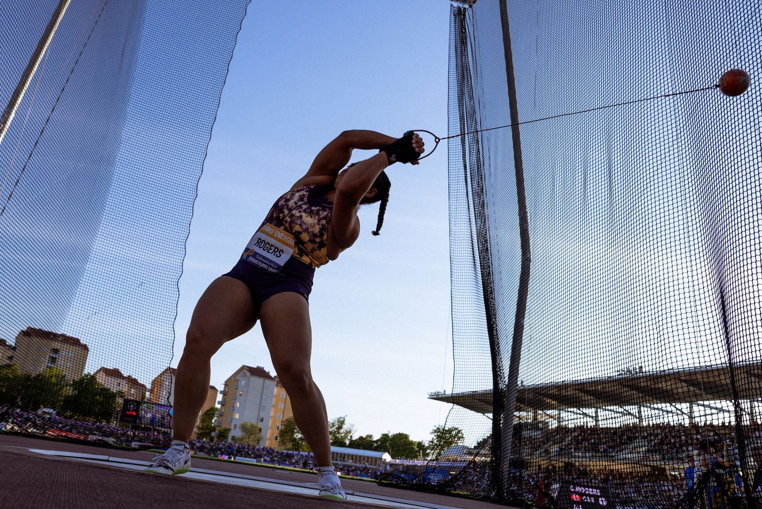 Rogers throws beyond 80 metres in Turku:
Olympic champion Camryn Rogers produced one of eight meeting records at the Paavo Nurmi Games