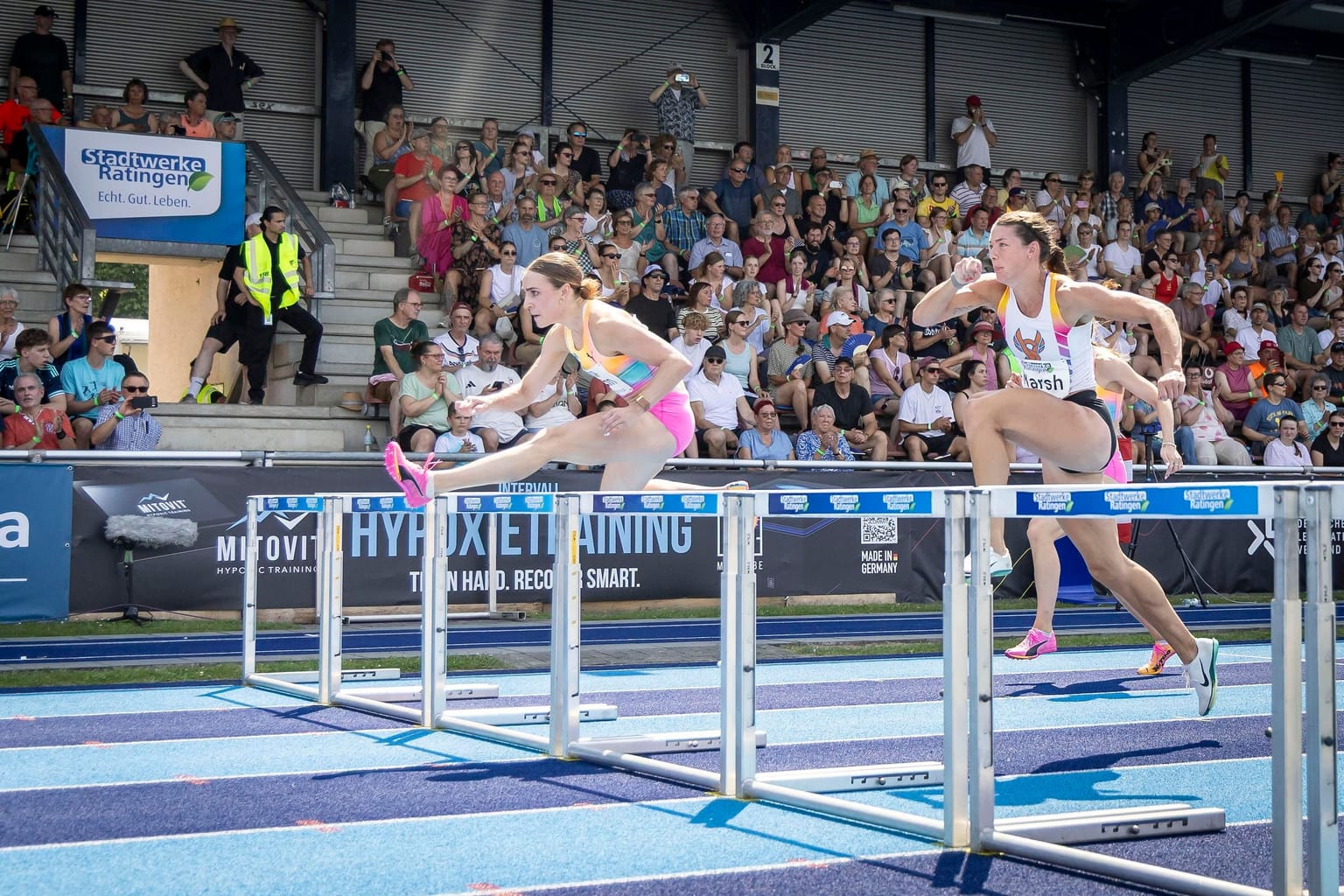 Kälin and Neugebauer lead in Ratingen after record-breaking performances:
World leader Annik Kälin and world decathlon champion Leo Neugebauer both broke meeting records on their way to taking overnight leads at the Stadtwerke Ratingen Mehrkampf-Meeting