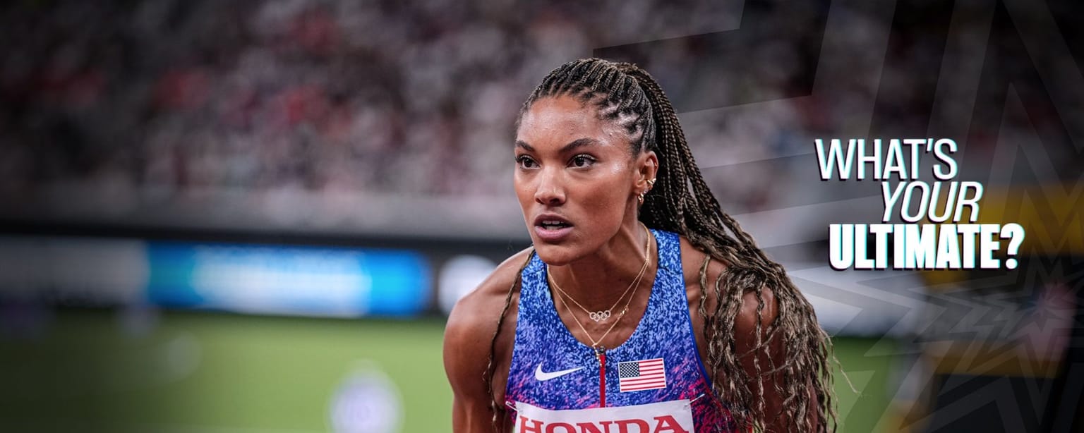 What's your Ultimate? – Tara Davis-Woodhall:
Tara Davis-Woodhall will be an Ultimate Star in Budapest in September as the lead content creator for the season climax. In the lead-up, the Olympic and world champion gave us her Ultimate answers.