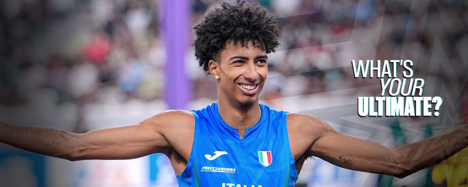 What's your Ultimate? Mattia Furlani:
At the age of 21, Mattia Furlani is already a world champion indoors and out as well as an Olympic medallist. This week the Italian answers the Ultimate questions.