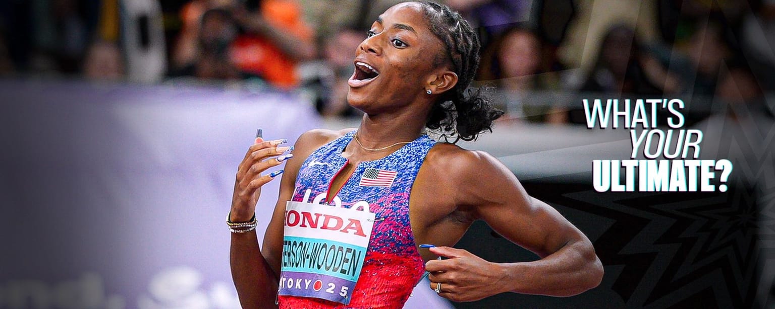 What's your ultimate? Melissa Jefferson-Wooden:
Melissa Jefferson-Wooden is a five-time world champion who picked up a sweep of sprint titles in Tokyo in 2025. In the lead-up to Budapest, she faces the Ultimate test...