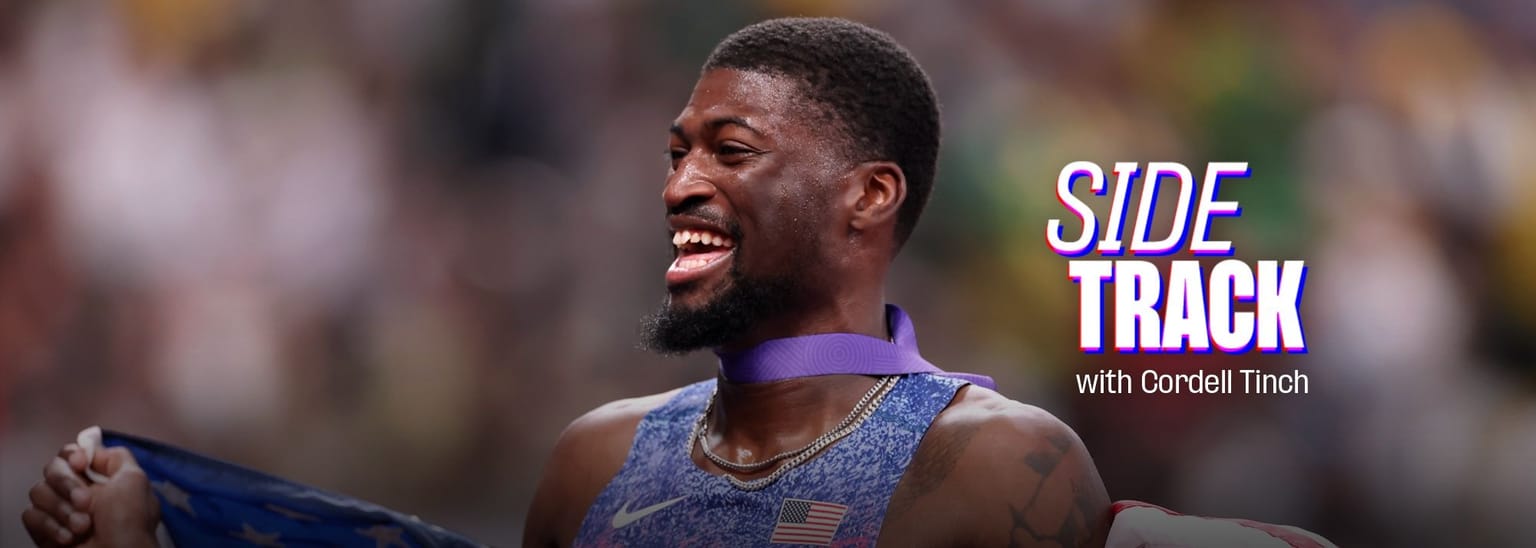 Side track with Cordell Tinch:
Cordell Tinch is the world champion for the 110m hurdles but not so long ago he was working in a toilet paper factory and selling and fixing mobile phones. He talks about life on and off the track.