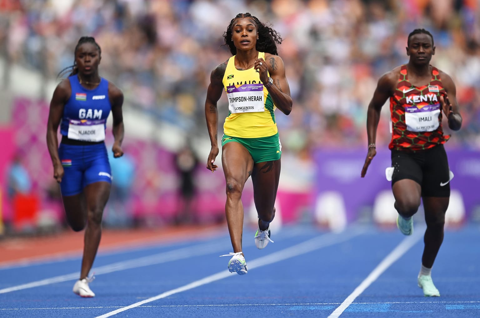 Thompson-Herah's journey to individual Commonwealth Games gold:
Elaine Thompson-Herah has donated her 2022 Commonwealth Games vest to the Museum of World Athletics