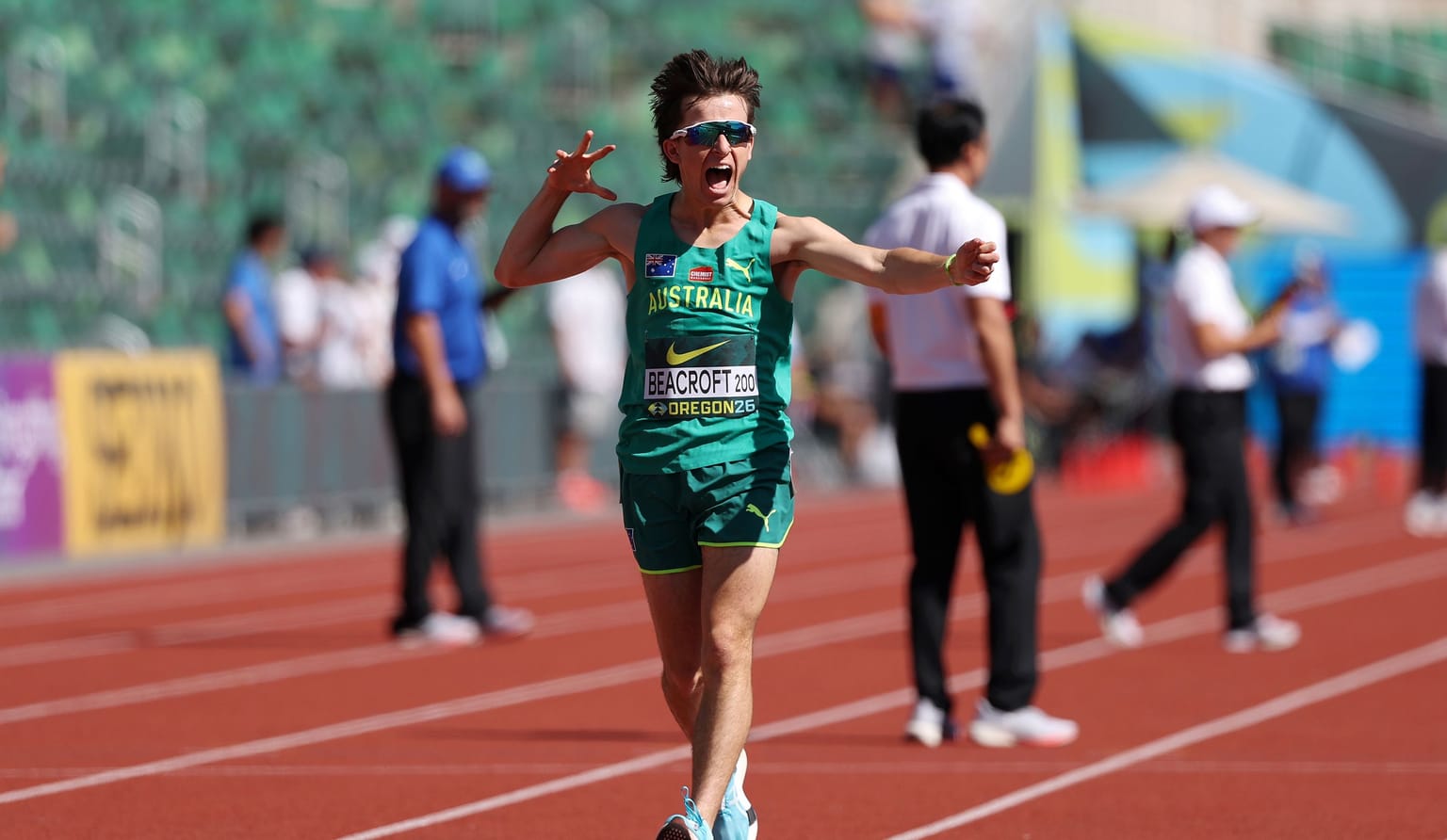 Beacroft sets world U20 record to claim race walk crown in Oregon:
Australia’s Isaac Beacroft roared to a world U20 5000m race walk record of 18:40.37 on the fourth morning of competition at the World Athletics U20 Championships Oregon 26