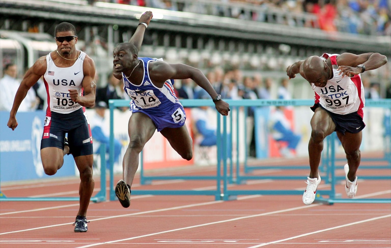 Doucouré’s golden Helsinki breakthrough:
As his lead leg hit the last flight in the 110m hurdles final at the 2005 World Athletics Championships in Helsinki, Ladji Doucouré could have been excused for suffering an unnerving case of déjà vu
