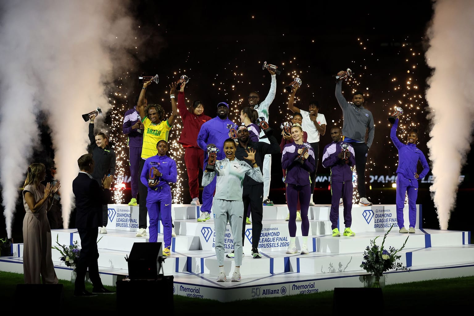 Seven meeting records set on final night of Diamond League season:
Audrey Werro's thrilling 800m against Femke Broeders-Bol is arguably the pick of the night with the last places up for grabs to qualify for the World Athletics Ultimate Championship.