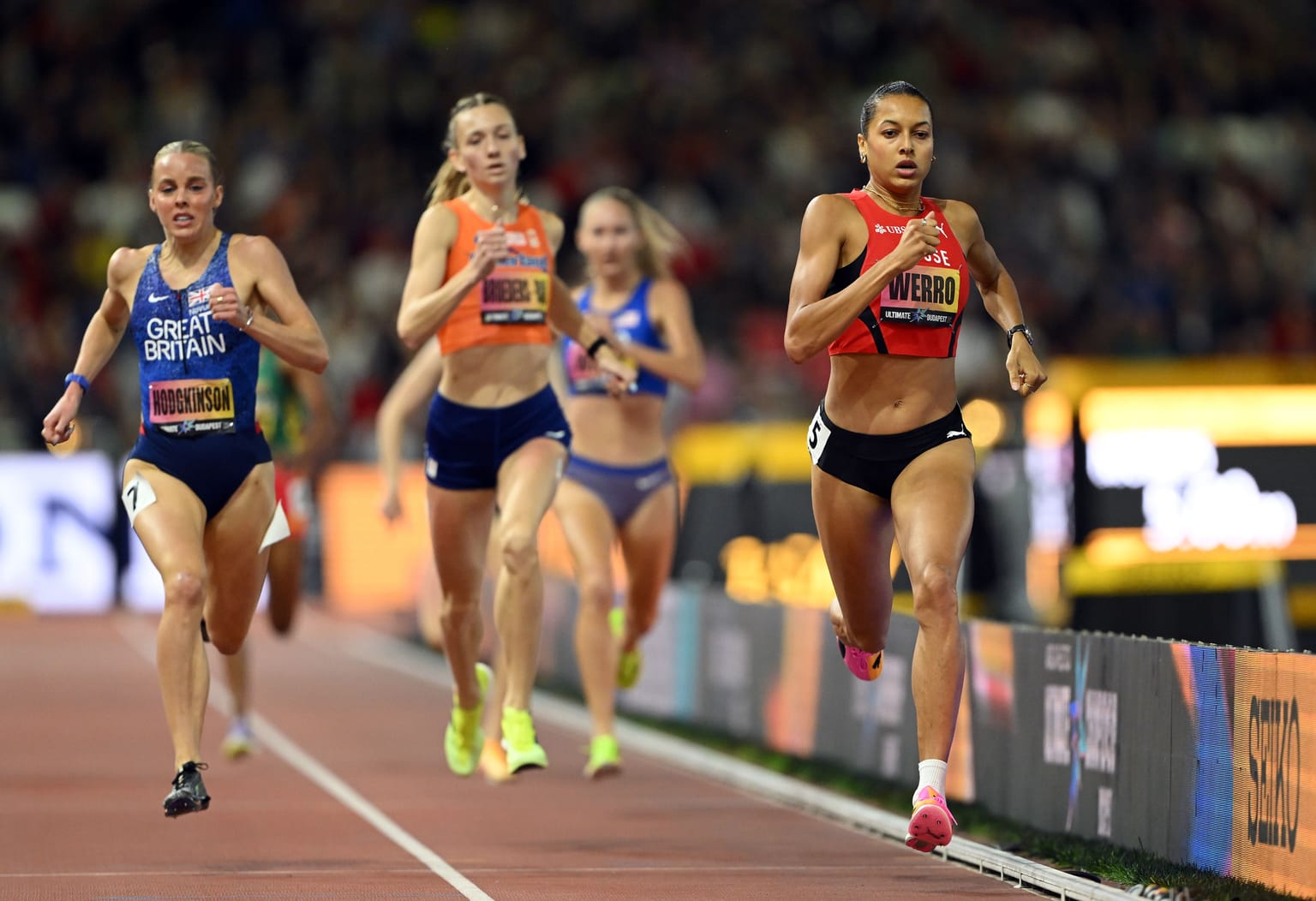 Werro wins Ultimate 800m clash against Hodgkinson and Broeders-Bol:
Coverage of the women's 800m at the World Athletics Ultimate Championship Budapest 26