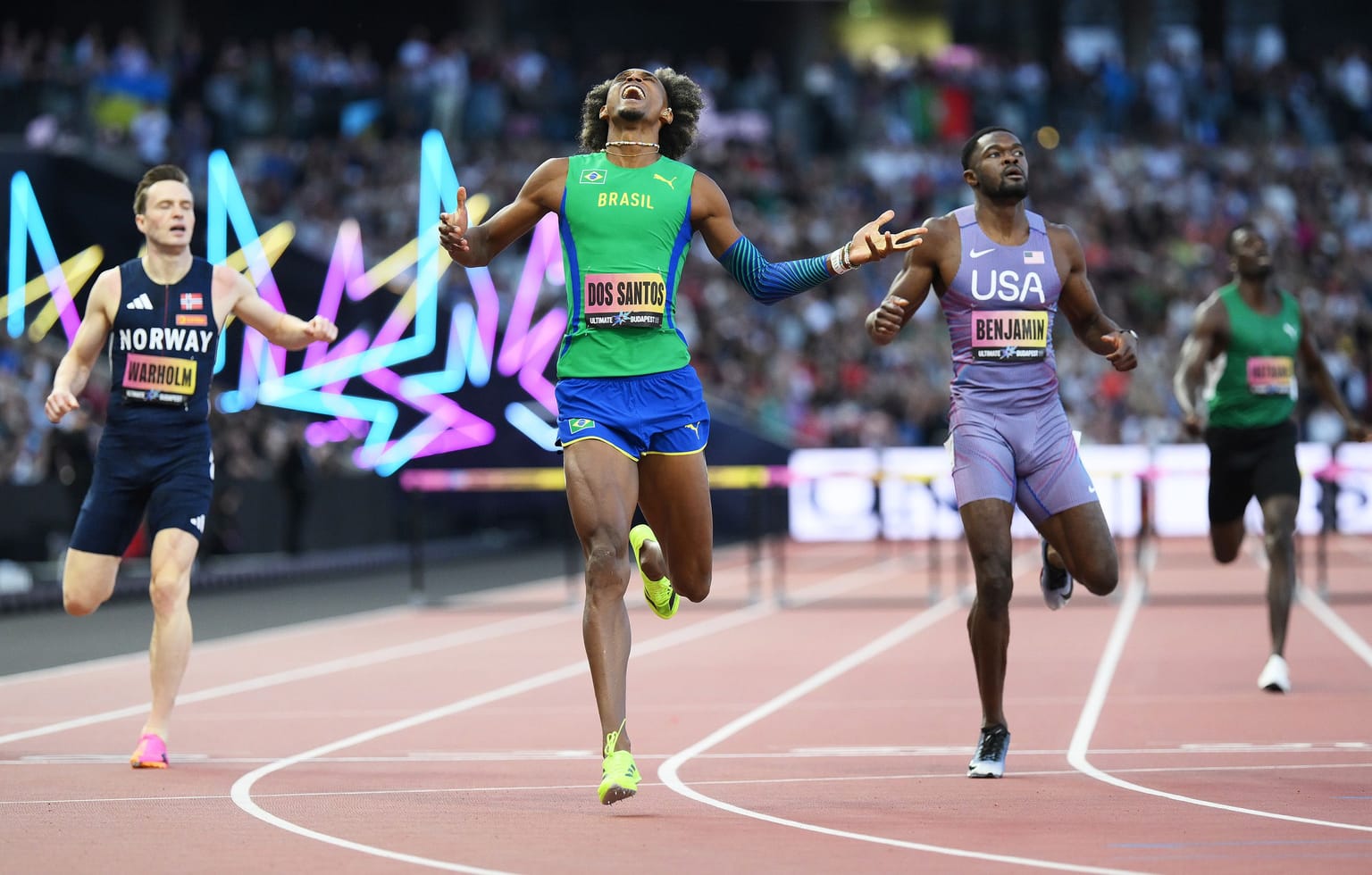 Dos Santos wins epic 400m hurdles clash to become Ultimate champion in Budapest:
The world record-holder became the Ultimate champion as Alison dos Santos won a sensational 400m hurdles clash at the World Athletics Ultimate Championship Budapest 26