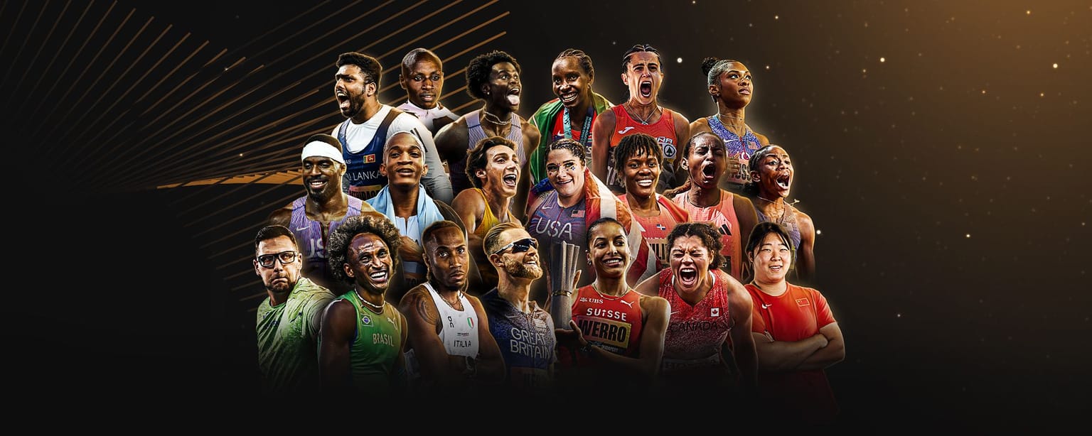 Nominees announced for World Athlete of the Year 2026:
The 20 nominees for the World Athlete of the Year honours have been announced ahead of the World Athletics Awards taking place in Monaco on 29 November.